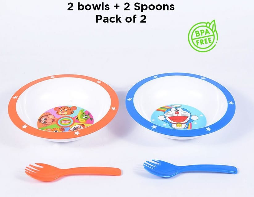 Pack of 2 Baby Bowl set Cute Childern Bowl Set