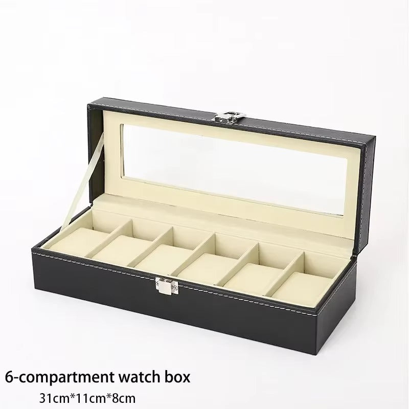 Black PU Leather Watch Storage Box 3 slot / 6 slot / 10 slot / 12 slot available