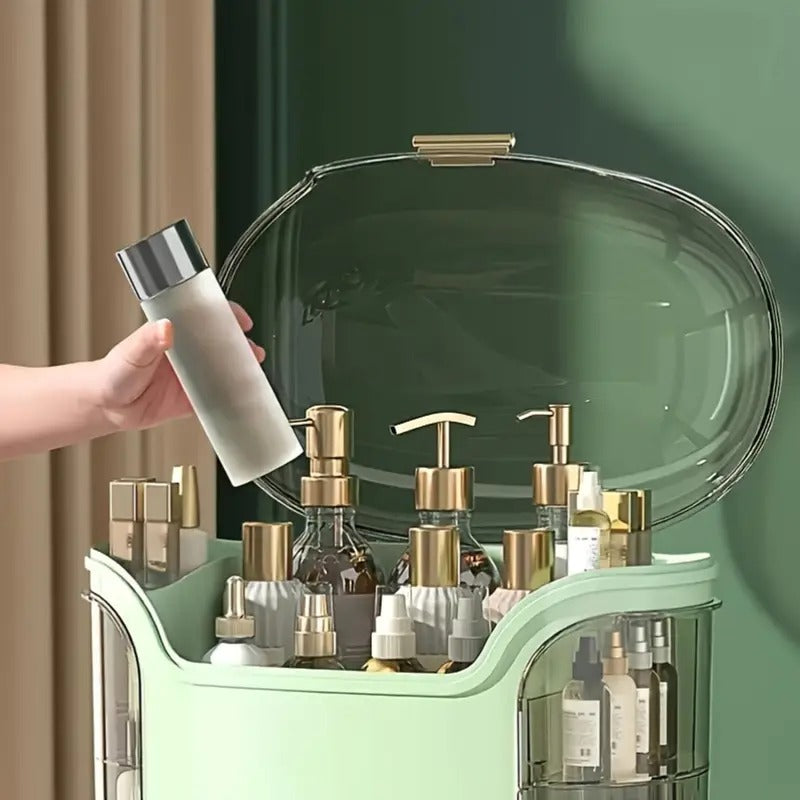 Elegant Acrylic Makeup Organizer with Drawers – Multi-Functional Dustproof Cosmetic Storage Box