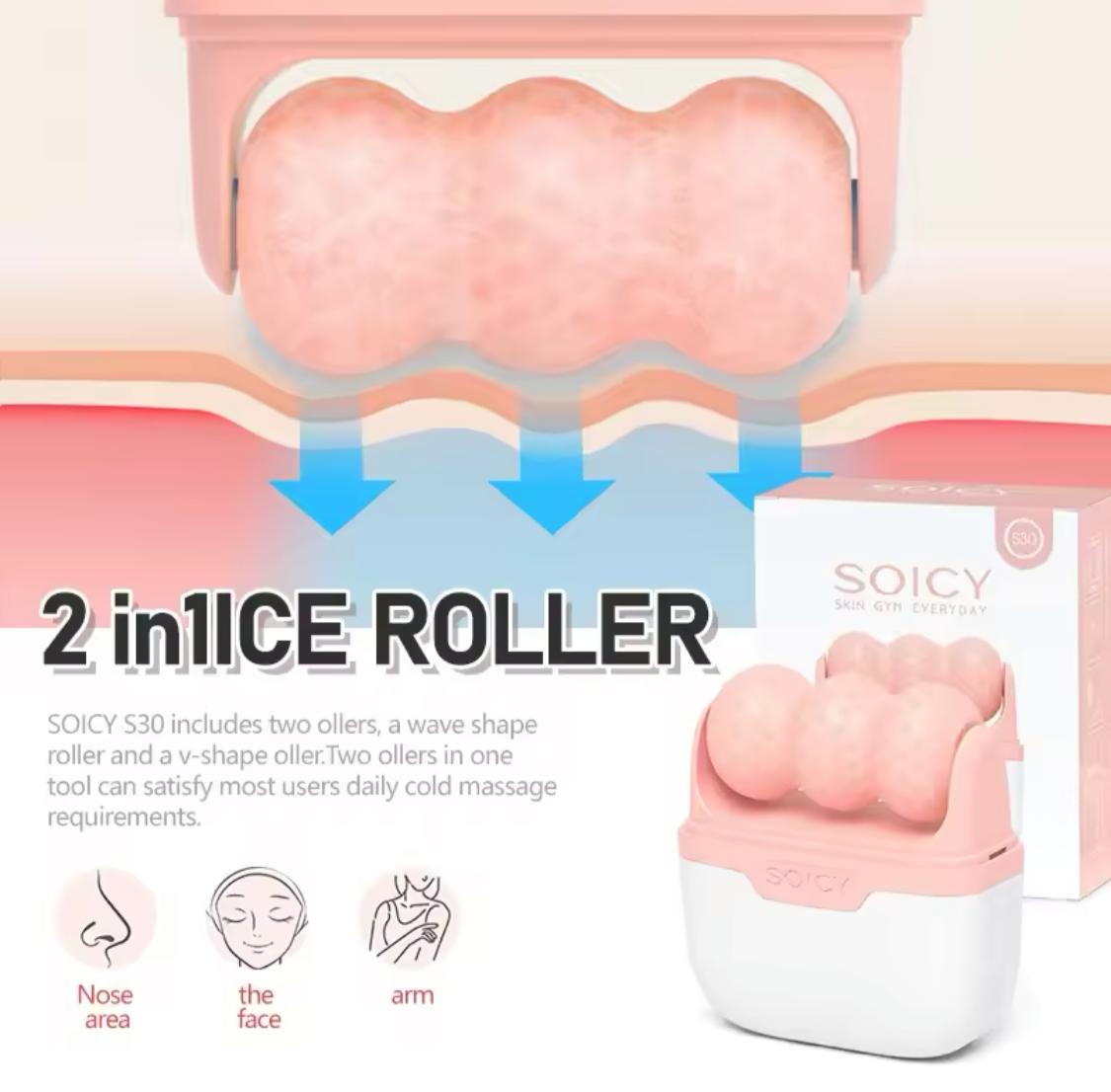 2 in 1 Ice Roller Massager For Face and Body Face Skin Care Tools