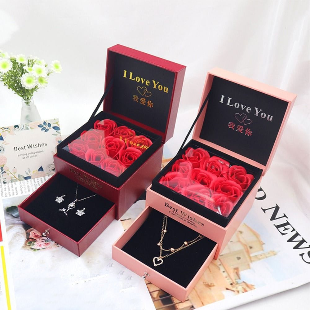 Rose Gift Box with Drawer