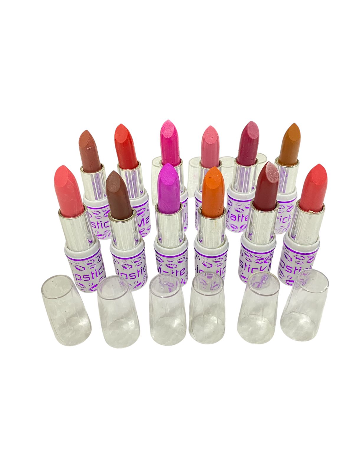 Pack of 12 Matte lipstick Vibrant Colors Water Proof