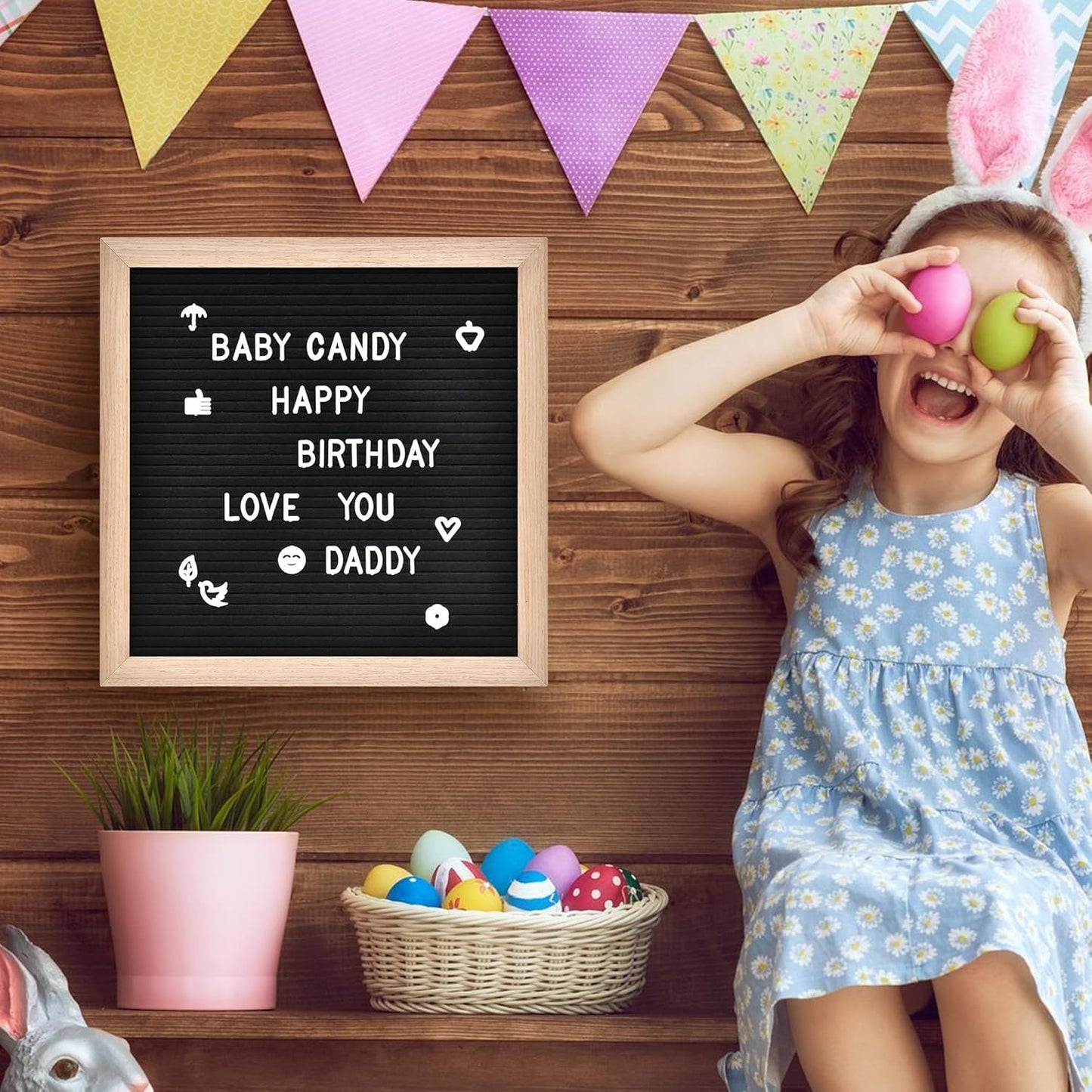 Felt Letter Board, Changeable Letter Board with Letters White 332 Piece - for Baby Announcements, Milestones, Home Decor 332 letter