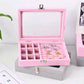 Small Velvet Carrying Case With Cover Jewelry Ring Display Box Tray Holder Storage Box Earrings Ring Bracelet Organizer