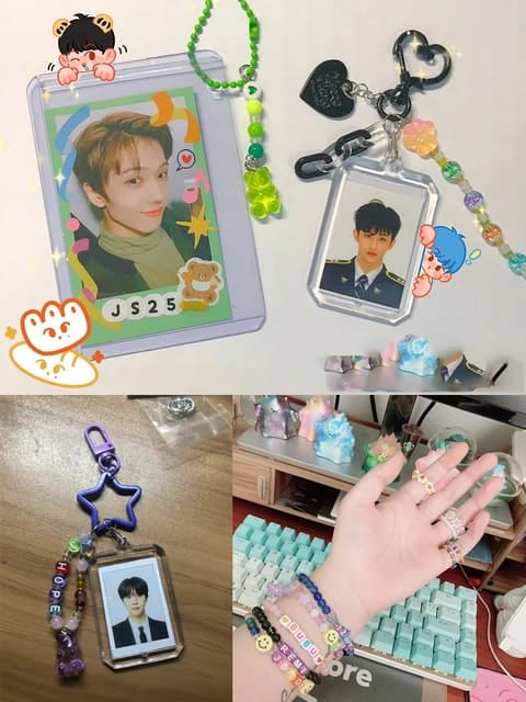 200 Pcs Acrylic Alphabet A-Z Heart Beads