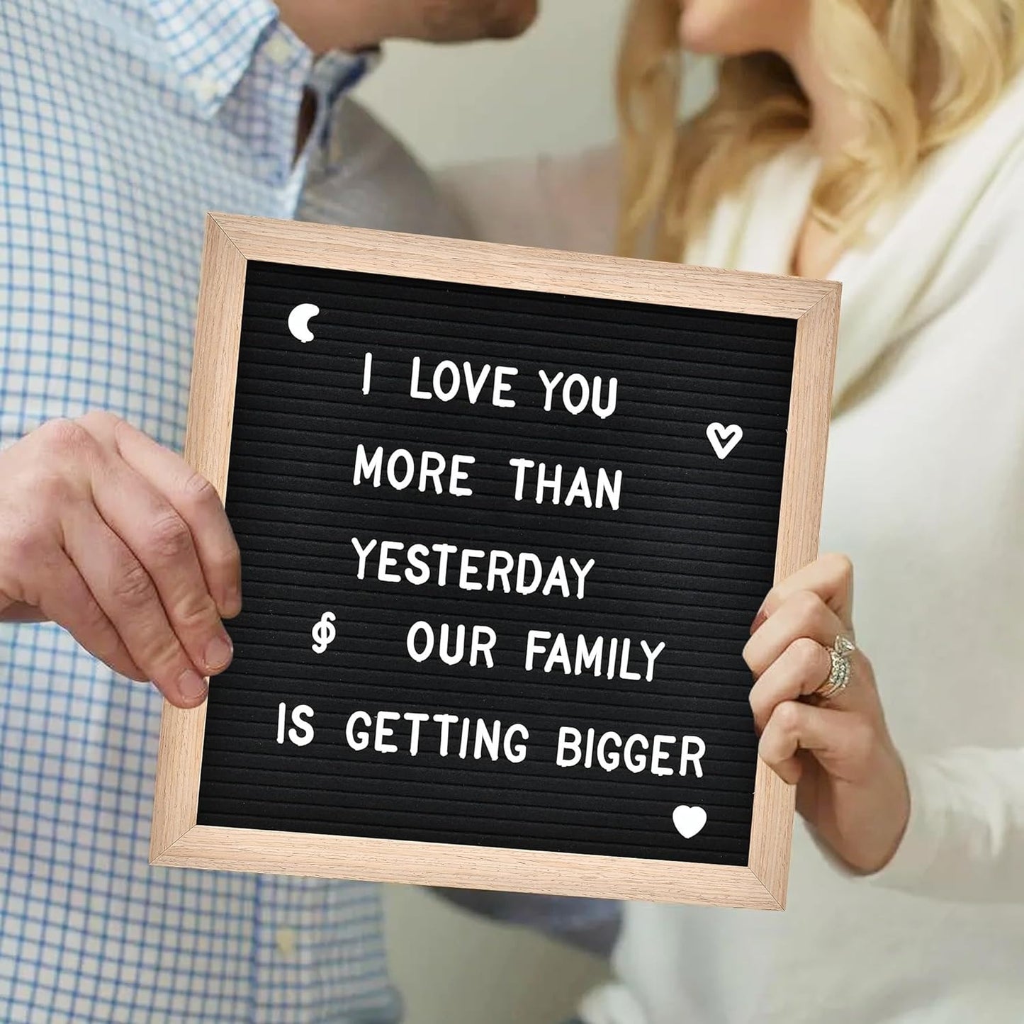 Felt Letter Board, Changeable Letter Board with Letters White 332 Piece - for Baby Announcements, Milestones, Home Decor 332 letter