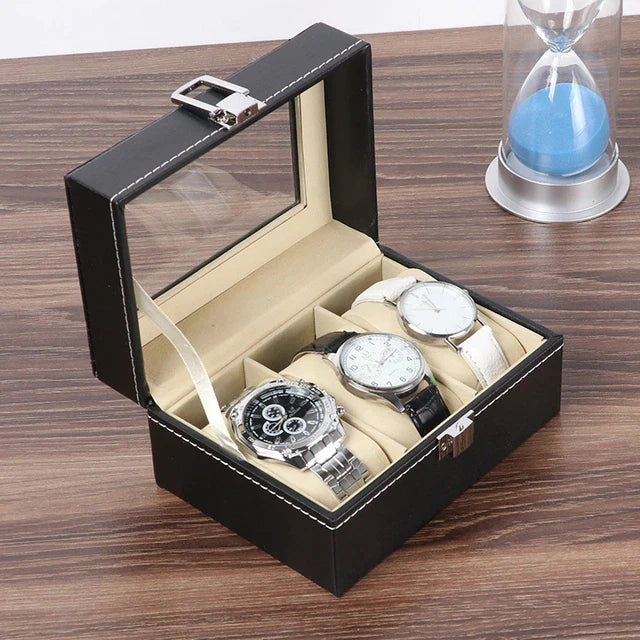 3 Slot Watch Boxes organizer Pu Leather Material Best Quality