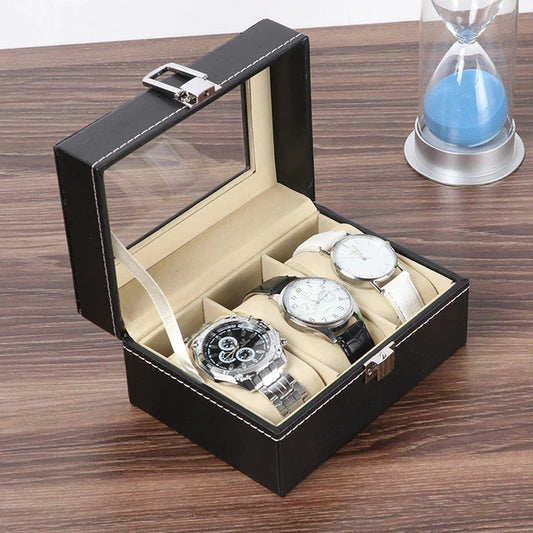 3 Slot Watch Boxes organizer Pu Leather Material Best Quality