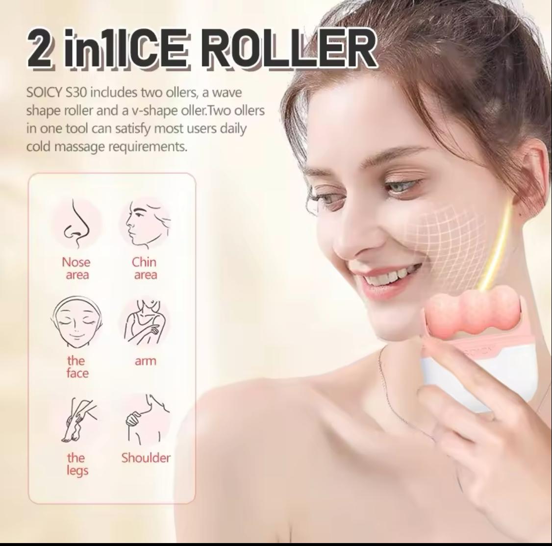 2 in 1 Ice Roller Massager For Face and Body Face Skin Care Tools