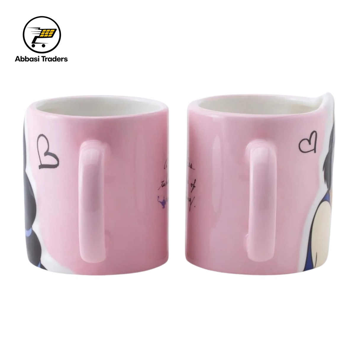 Aladdin & Jasmine Couple Ceramic Mug Set – 2 Pcs, 300ml