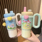 850ml Kids Insulated Tumbler with Handle & Straw | Stainless Steel Bottle