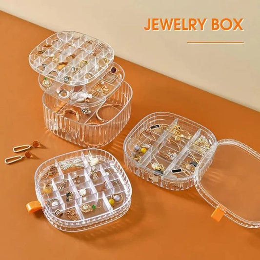 3 layer Acrylic transparent jewellery organizer Ring Necklace Storage