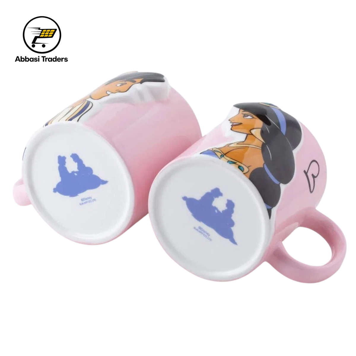 Aladdin & Jasmine Couple Ceramic Mug Set – 2 Pcs, 300ml