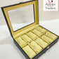Watch Box Storage Case Organizer Smart Watches Box Black With Glass cuba  Top 3 Slot, 6 slot , 10 slot , 12 Slot Available