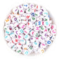 200 Pcs Acrylic Alphabet A-Z Heart Beads