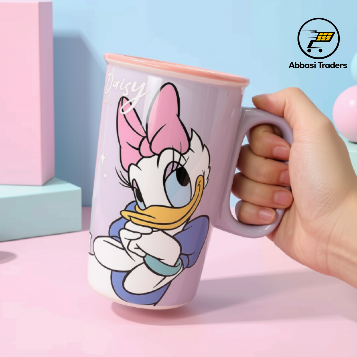 Cartoon Character Ceramic Mug 550 ml – Stitch, Mickey, Minnie, Donald