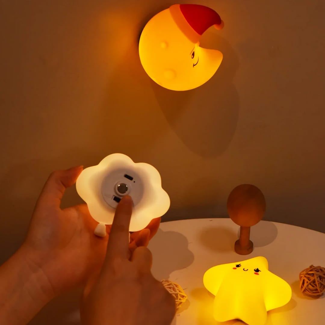 Cute Panda Silicone LED Night Light – Rechargeable Bedside Lamp for Kids & Home Decor desgn Selction from variant
