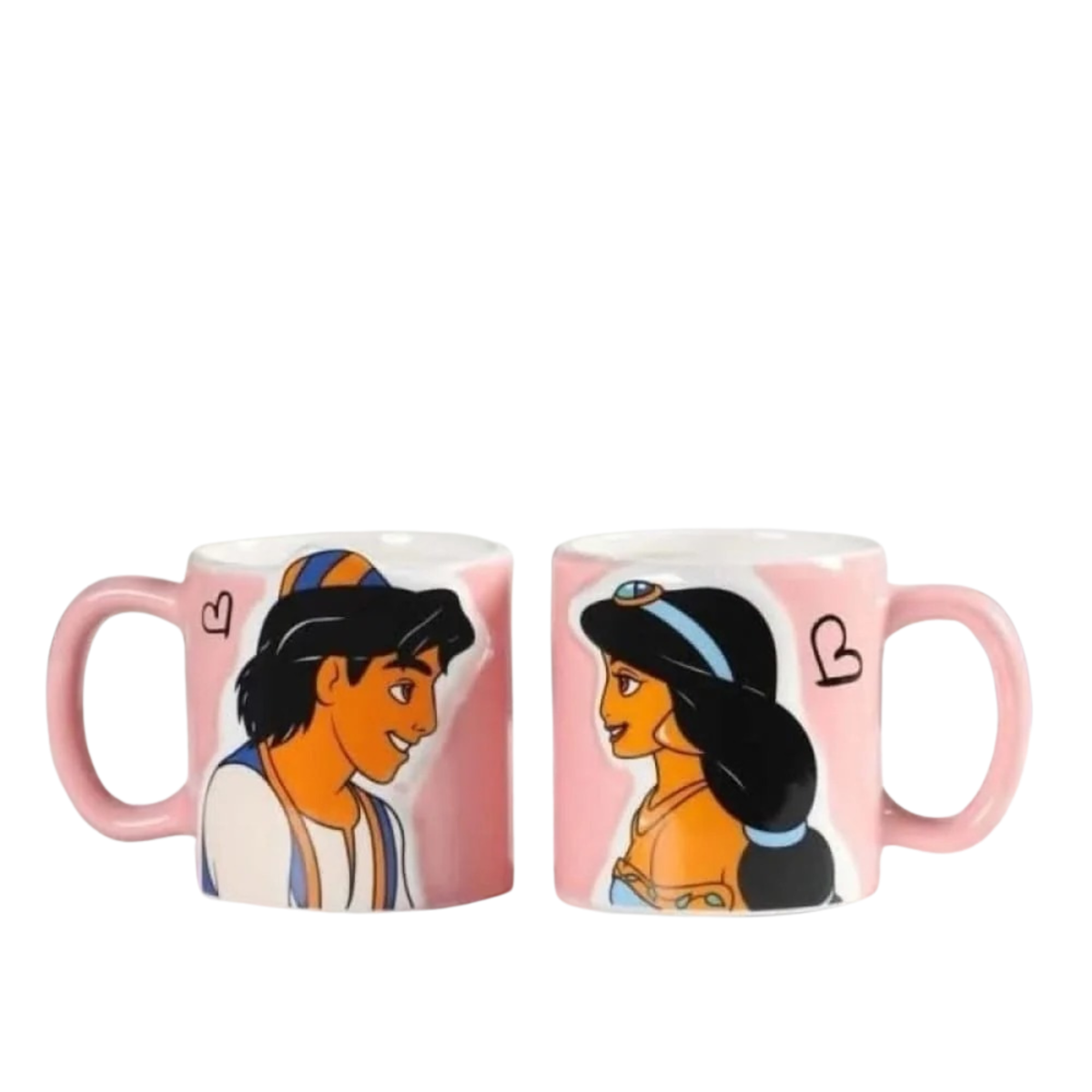Aladdin & Jasmine Couple Ceramic Mug Set – 2 Pcs, 300ml