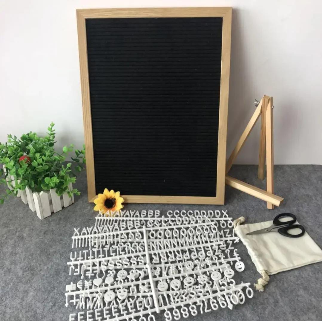 Felt Letter Board, Changeable Letter Board with Letters White 332 Piece - for Baby Announcements, Milestones, Home Decor 332 letter