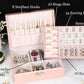 New Double-Layer Faux Leather Jewelry Box Jewelry Storage Box Large Space Jewelry Holder Gift