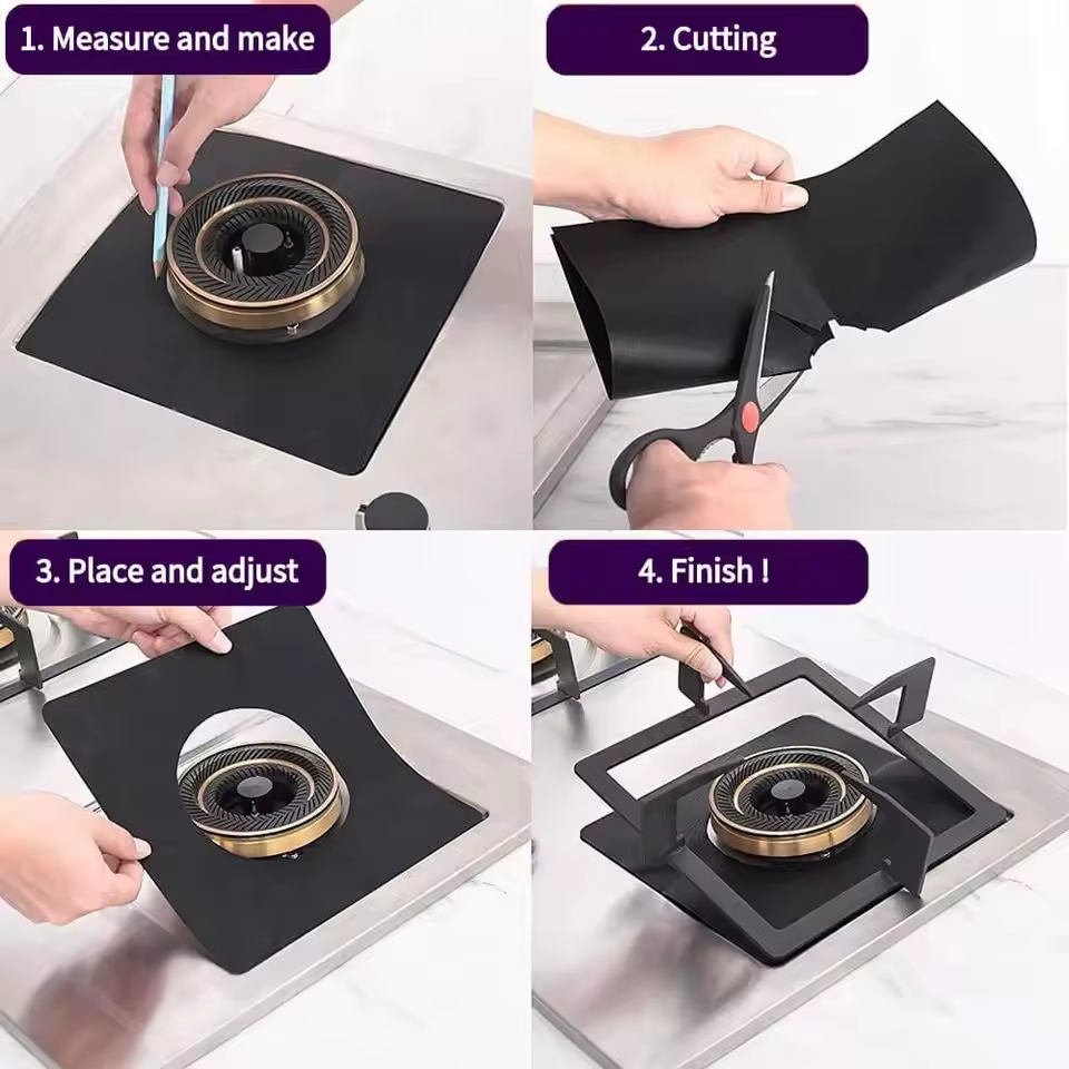 4pcs Gas Stove Protector Sheet