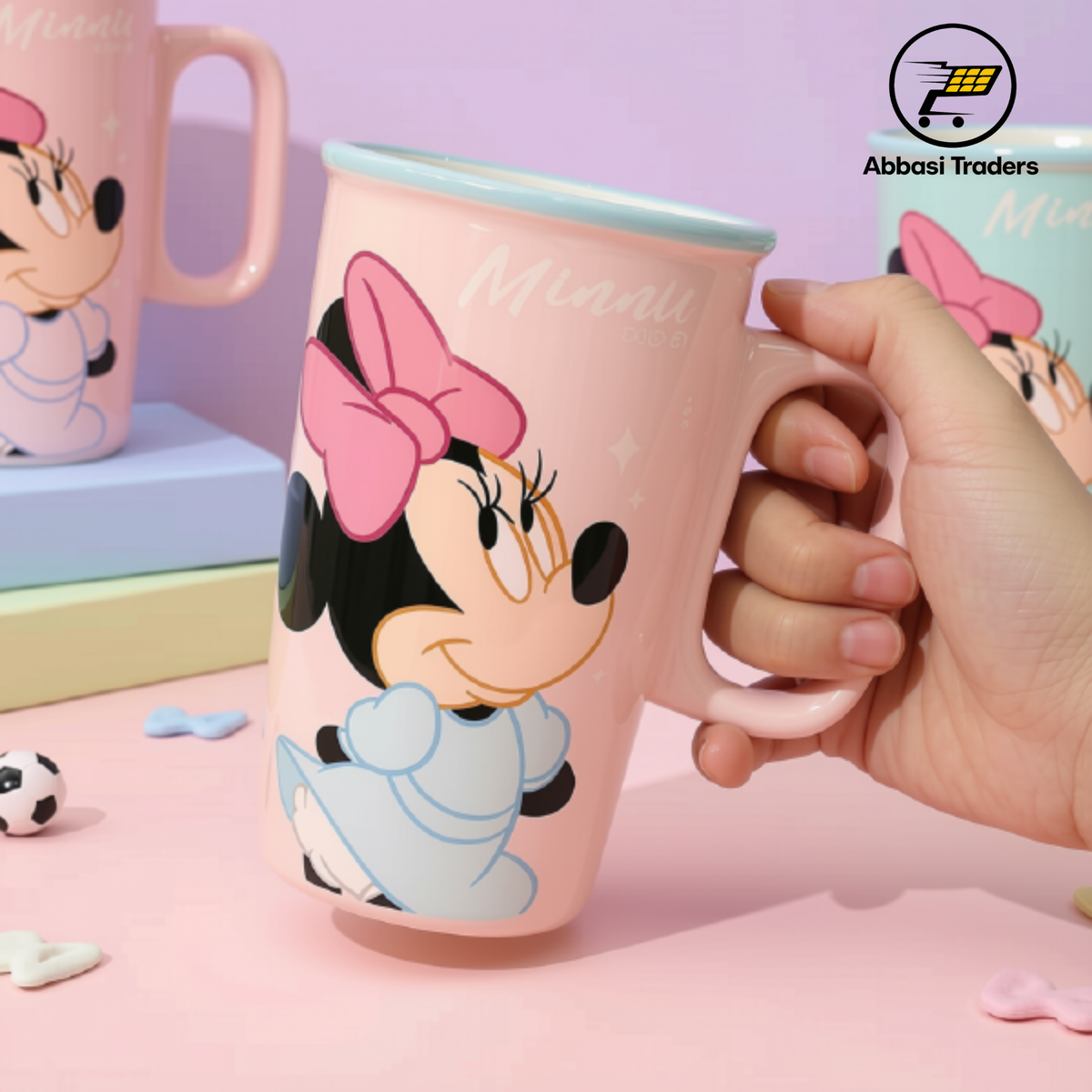 Cartoon Character Ceramic Mug 550 ml – Stitch, Mickey, Minnie, Donald
