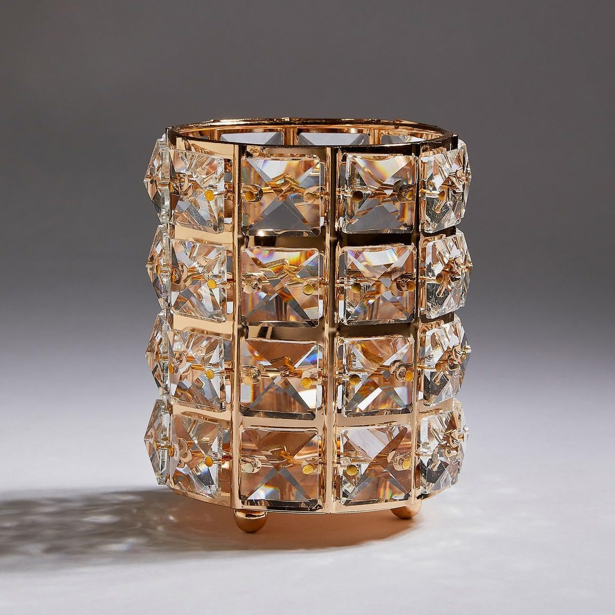 Makeup Brush Holder Gold Bling Crystal Makeup Brush Organizer