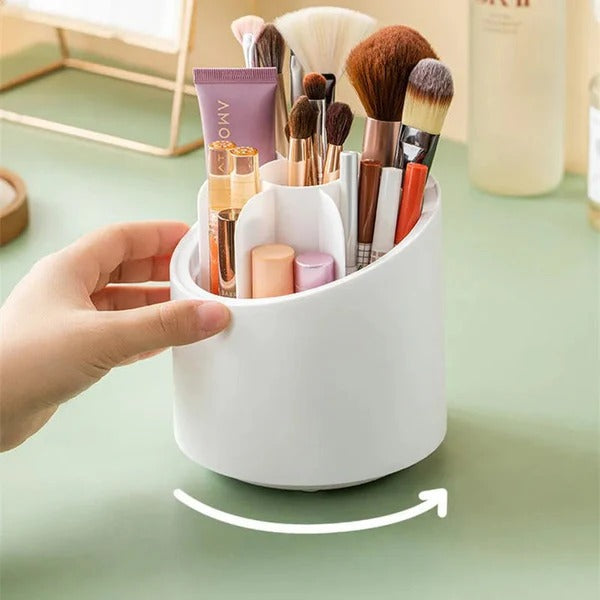 Makeup Brush Rotating Organizer And Brush Holder