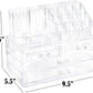 Makeup Organizer and Storage For Vanity,Large Acrylic Cosmetics Display Cases 3 layer