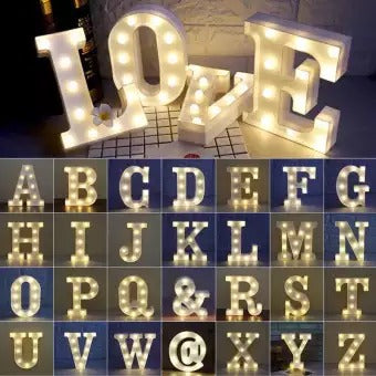 LED Alphabet Led letterA TO Z Light Up Marquee Letters for Night Light Wedding Birthday Party (1 Piece )