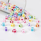 200 Pcs Acrylic Alphabet A-Z Heart Beads