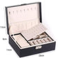 New Double-Layer Faux Leather Jewelry Box Jewelry Storage Box Large Space Jewelry Holder Gift