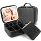 Travel Makeup organizer With 3 Changing LED Light (Makeup not included )