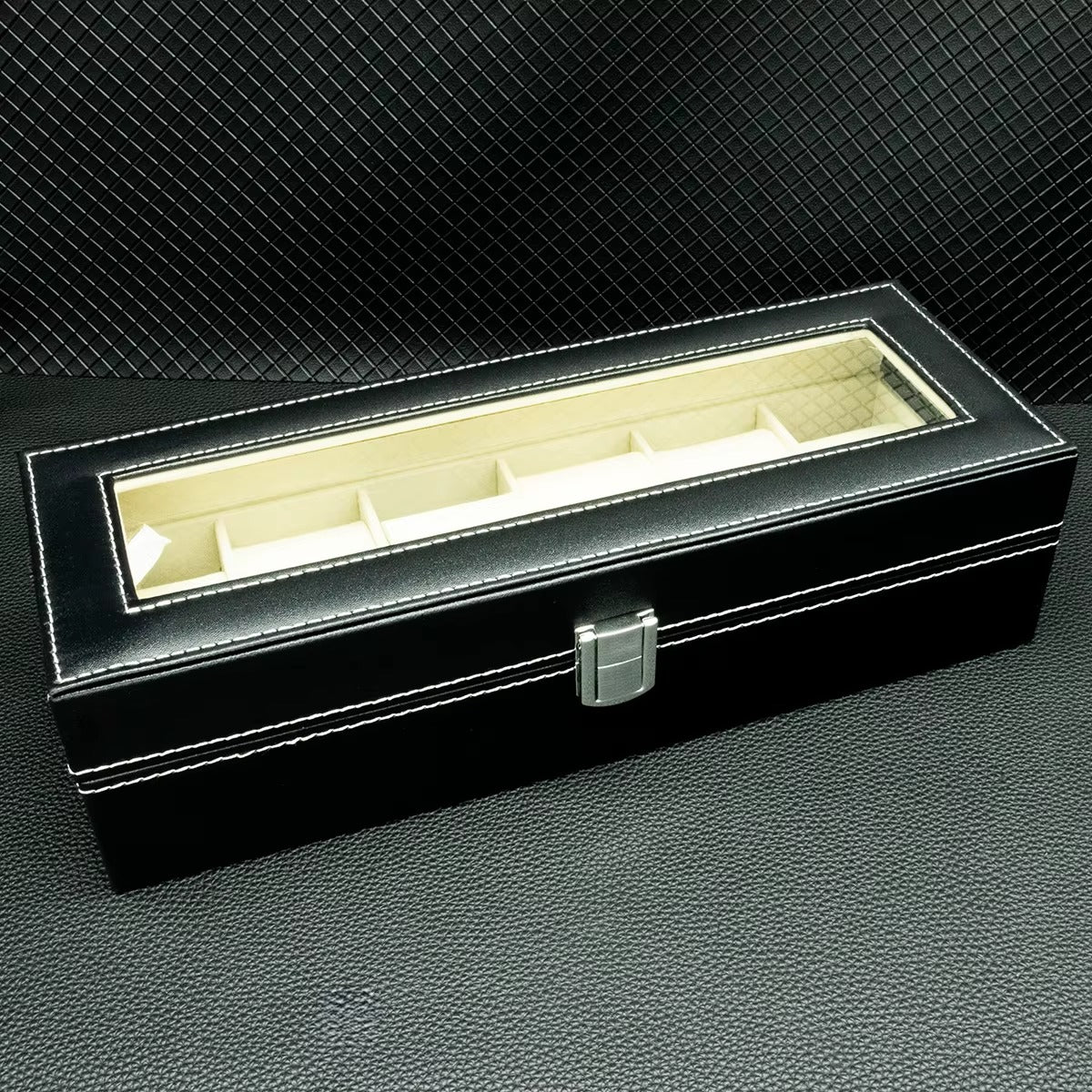 6 Slot Watch Boxes Organizer Pu Leather Material Best Quality