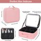 Travel Makeup organizer With 3 Changing LED Light (Makeup not included )