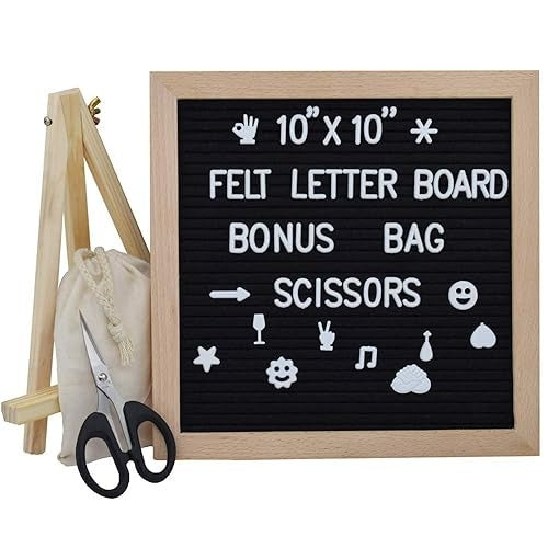 Felt Letter Board, Changeable Letter Board with Letters White 332 Piece - for Baby Announcements, Milestones, Home Decor 332 letter