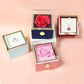 Rotating Rose Flower Jewelry Box Ring Earrings Necklace Storage Boxes Wedding Valentine's Day Gift Boxes for Lovers