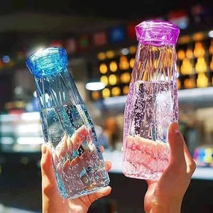 Diamond Glass Water Bottle 450ml