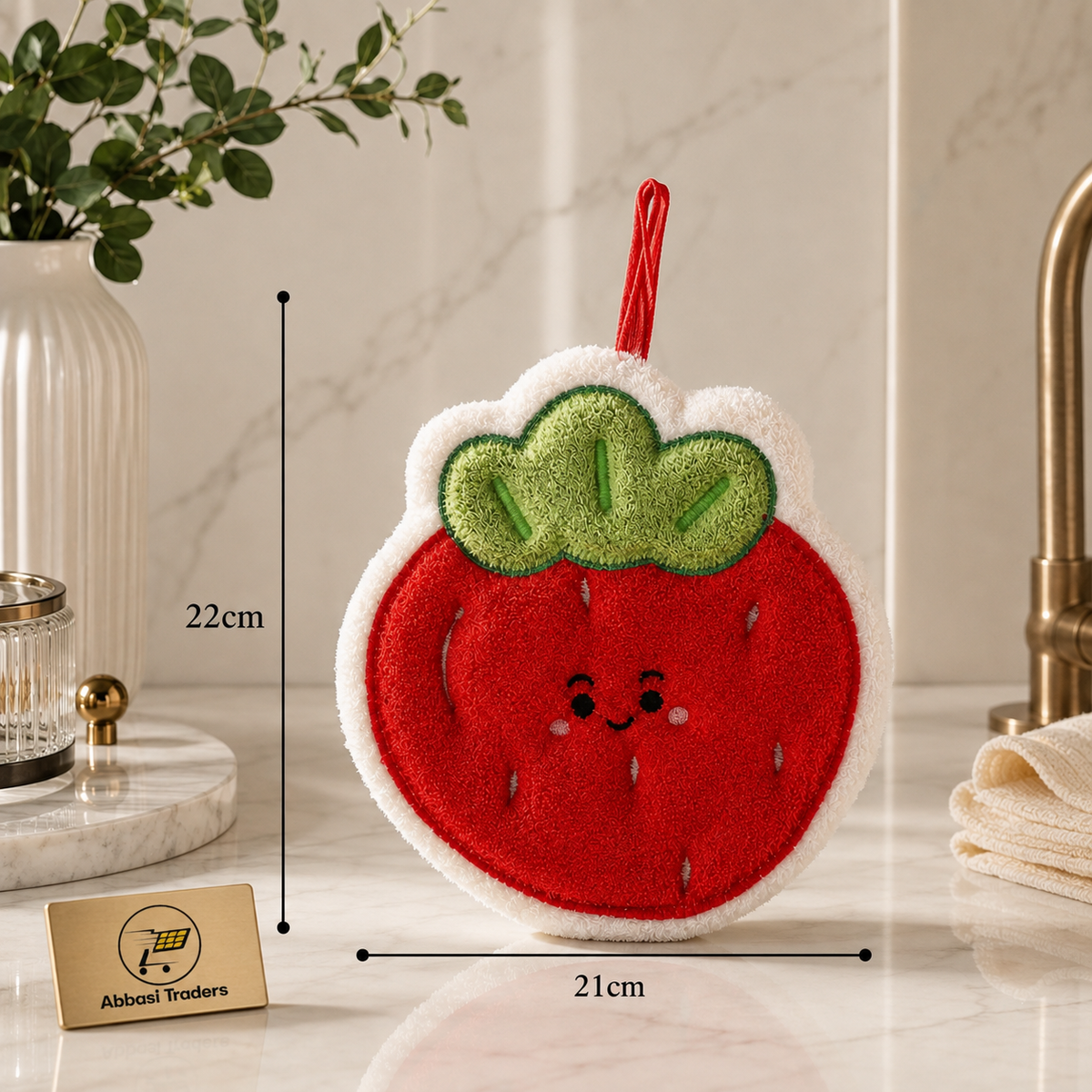 Cute Fruit Shaped Microfiber Hanging Hand Towels for Kitchen