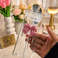 Cute Coquette Bow Glass Tumbler with Handle, Lid & Straw
