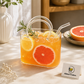 Glass Tumbler with Straw | Handbag Design for Cold Coffee & Juice 800ML