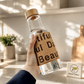 Beautiful Day Glass Water Bottle with Bamboo Lid & Cork Sleeve 550ML