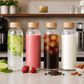 Borosilicate Glass Bottle with Bamboo Lid – 500ml