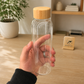 Borosilicate Glass Bottle with Bamboo Lid – 500ml