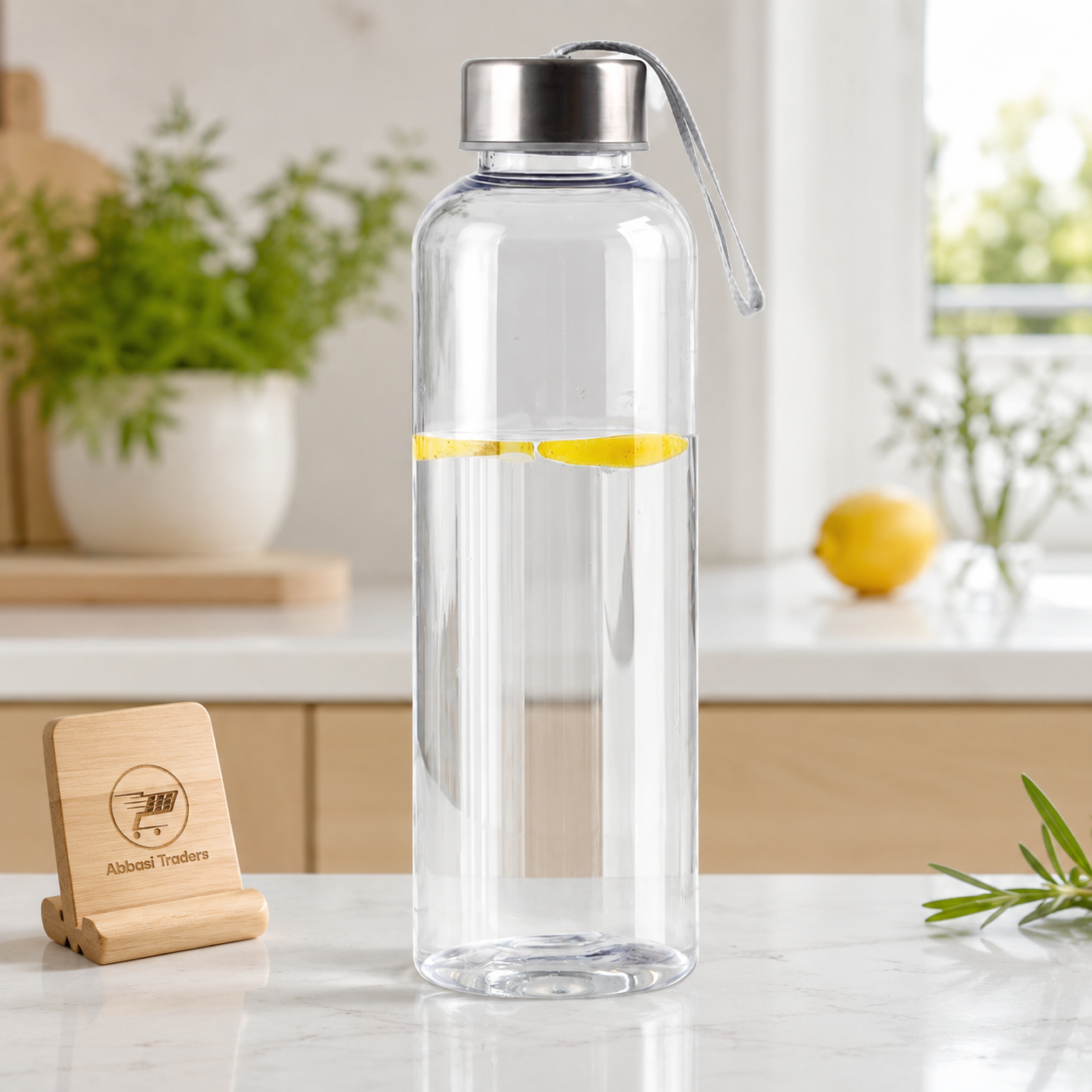 500ml Borosilicate Glass Water Bottle with Stainless Steel Lid