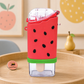 Ice Cream  Water Bottle with Straw & Hanging Strap