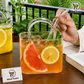 Glass Tumbler with Straw | Handbag Design for Cold Coffee & Juice 800ML
