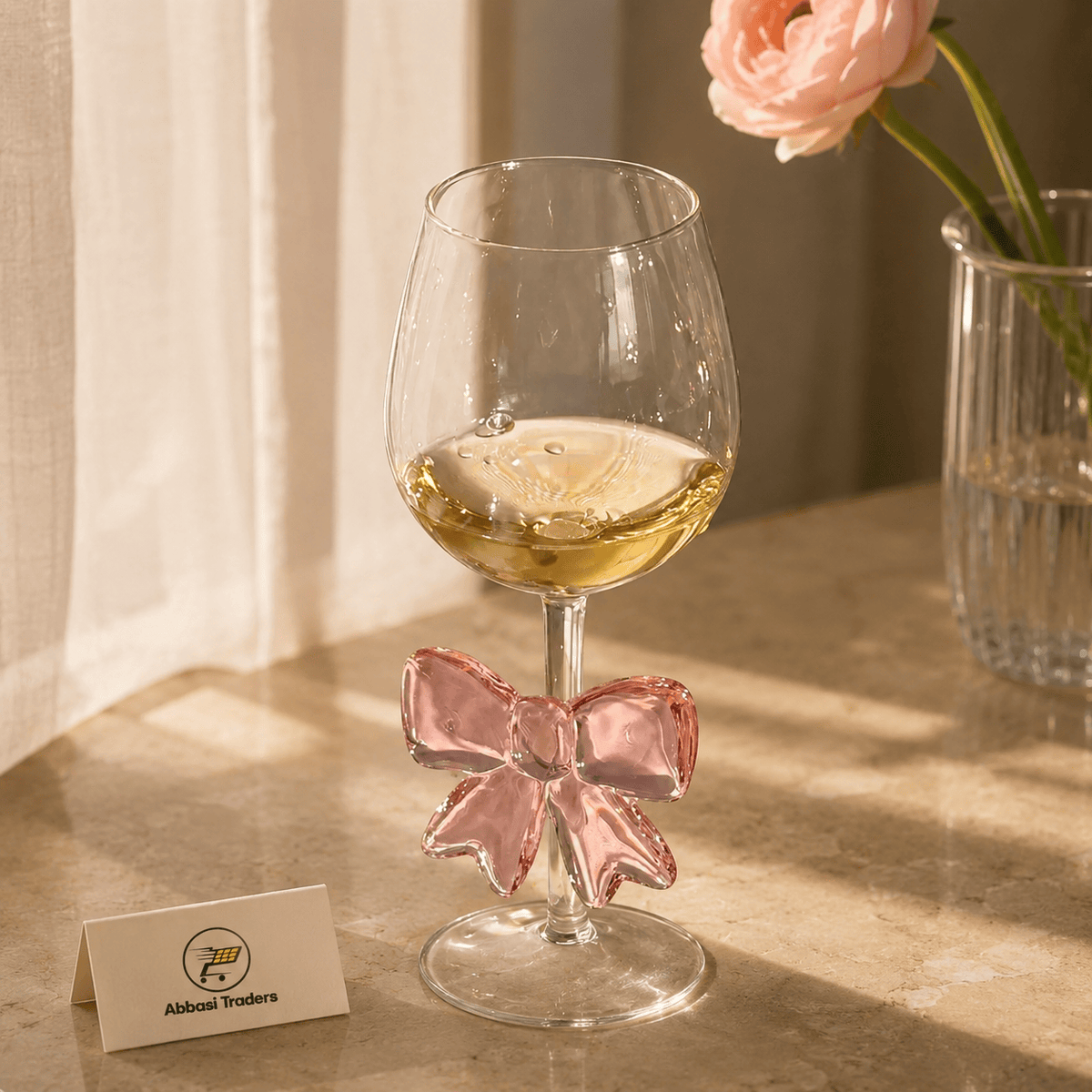 Pink Bow Wine & Champagne Glass – Coquette Style