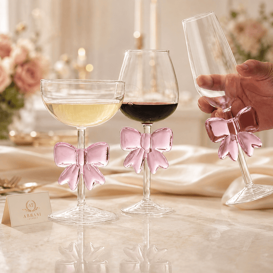 Pink Bow Wine & Champagne Glass – Coquette Style