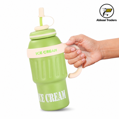 Stainless Steel Insulated Tumbler with Handle & Straw  1000ml